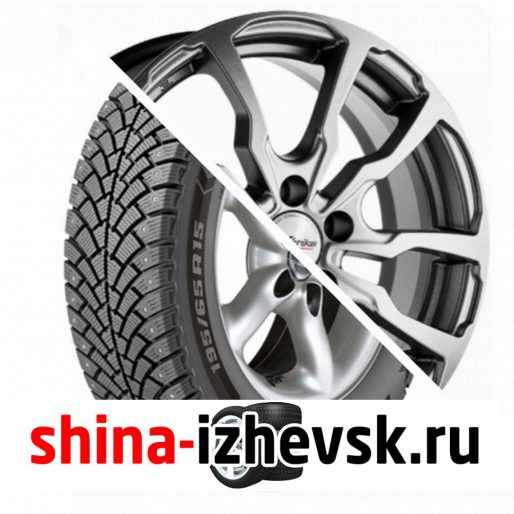Колесо в сборе BF Goodrich G Force Stud 215/55 R16 Q 97 + X-trike X117 6.5xR16 5×114.3 ET45 DIA67.1 Темно-серебристый в Ижевске